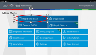 QuickScan re-named Rapid DTC Scan
