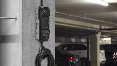 The weatherproof Bosch EV810 uses a fully-sealed enclosure to provide reliable charging in any condition.