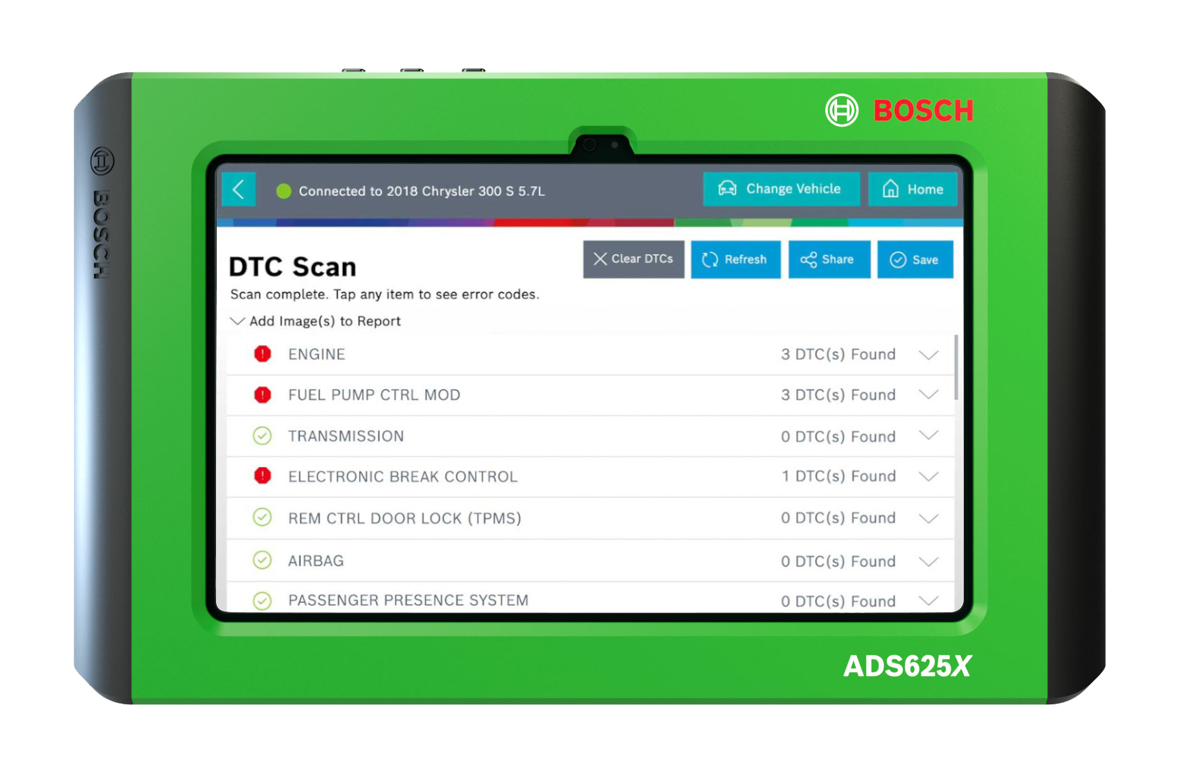 ADS 625X Diagnostic Scan Tool Bosch Diagnostics